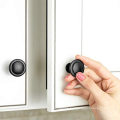 Black Round Cabinet Knobs 1.2 inch width Single Hole Cabinet Pulls Round Drawer Handles with Screws